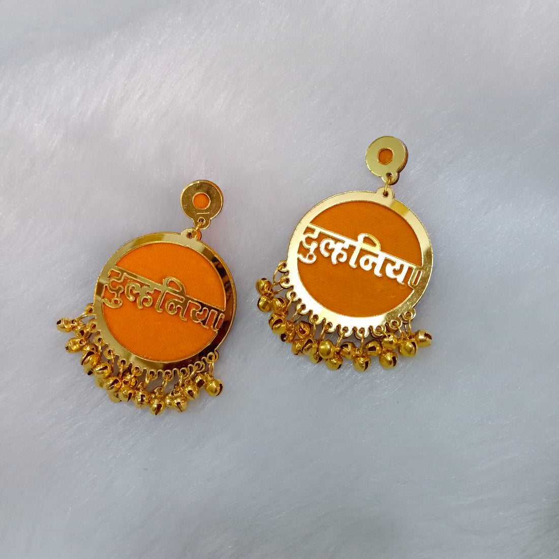 Personalised Earrings For Haldi, Wedding, Mehendi, Customisable Gift For Her, Dulhaniya earrings